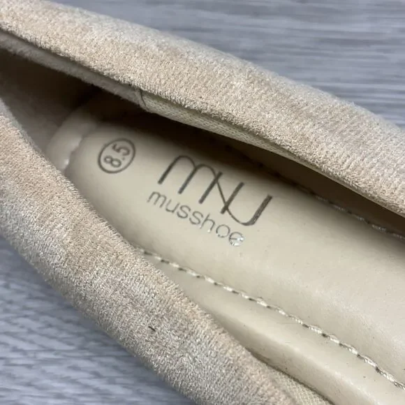 MUSSHOE Loafers for Women Comfortable Pointed Toe SIZE 8.5 Tan Casual Formal - Picture 9 of 12